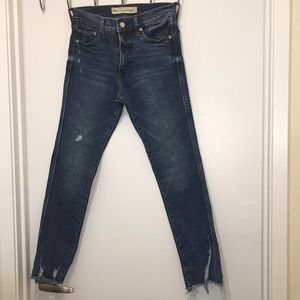 High Rise Slim Straight Gap Jeans- Almost New!